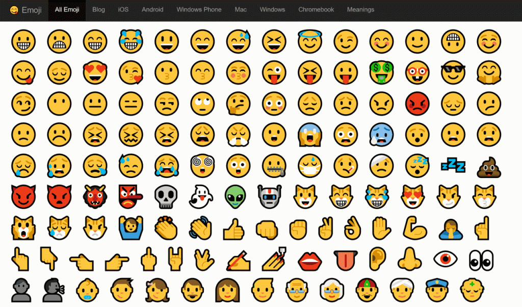 Windows 10 Emoji